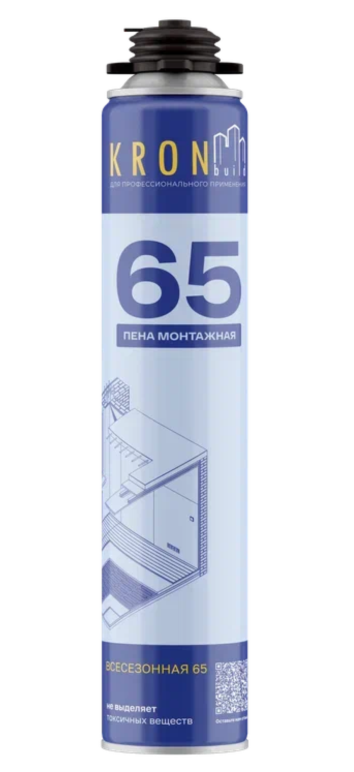 Профессиональная монтажная пена KRONbuild Всесезонная 65