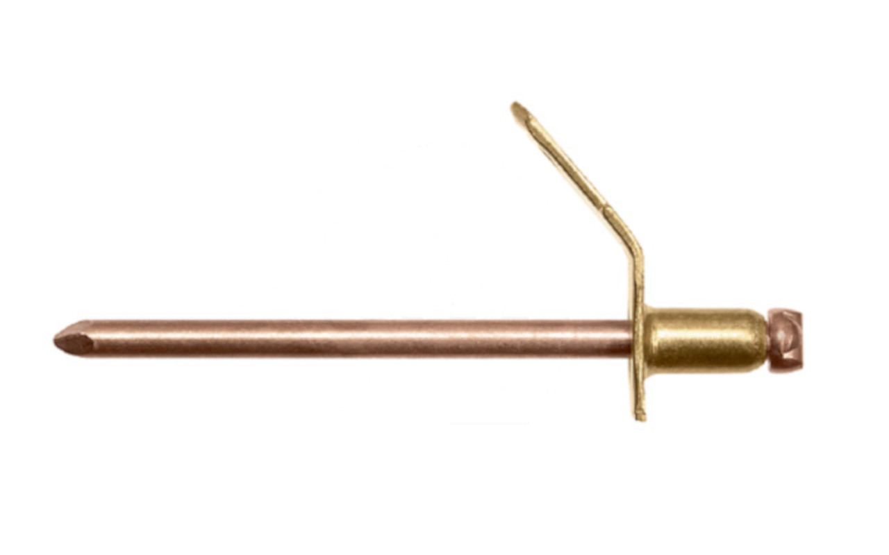 Заклепка-клемма, одноклеммная Латунь/Сталь 4,0 7,0 6,3х8,5х0,8 в Москве