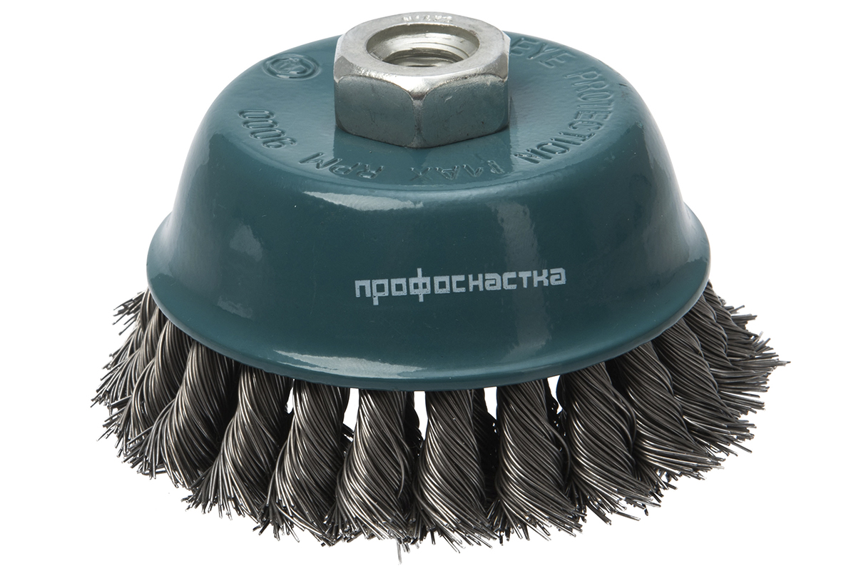 Щетка чашечная, жгутовая для УШМ № 23 ПрофОснастка Мастер D80 мм М14*2 RPM 12500 S 0,5