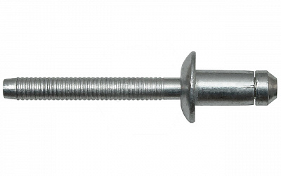 Заклепка вытяжная, стандартный бортик для мягких материалов АЛ/СТ